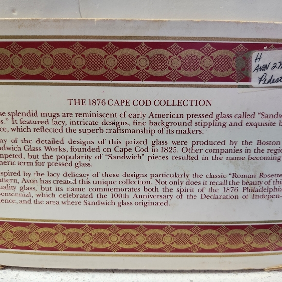 NEW Vintage  "Cape Cod Ruby" Mugs EUC by Avon set of 4 . - Picture 5 of 7